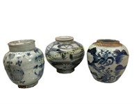 Three Asian Storage Vessels