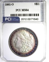 1881-O Morgan PCI MS64 Nice Rim Color