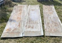 10 Sheets Used Corrugated Tin, 12 Foot by 26