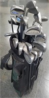 LARGE LOT OF PING AND MISC GOLF CLUBS W BAG