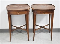 2 pcs Vintage Side Tables With Drawer