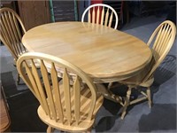 Light Oak Dining Table & Chairs