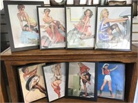 Vintage girl prints with modern frames