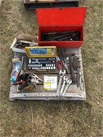 Wrenches, tool box, socket set, crescent