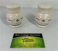 Longaberger Pottery Salt and Pepper Shakers