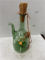 Green Glass Decanter