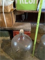 Old glass wine jug