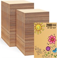 200 Pack 5x7" Cardboard Sheets  B-Flute
