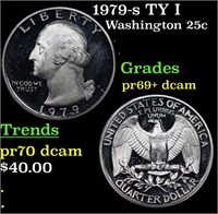 Proof 1979-s TY I Washington Quarter 25c Grades GE