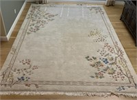 Beautiful 9x12.5 Heavy Woven Floral Area Rug