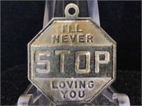 14K Gold Pendant with “I’ll never stop loving