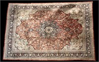 Hand Made Area Rug Silk on Silk