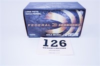 1000 COUNT OF FEDERAL PREMIUM LARGE MATCH PISTOL P