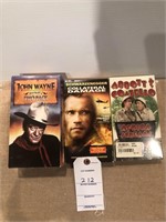 3 VHS Movies (John Wayne, Abbott & Costello