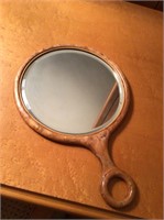 Stone Antique hand held mirror tan color