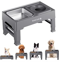 NEW-$47 Adjustable Elevated Dog Bowls