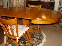 Wood Table with Inserts