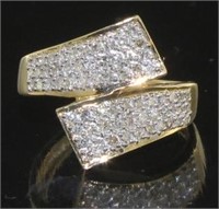 14kt Gold Brilliant 1/2 ct Pave' Diamond Ring