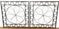 (2) Decorative Wrought Iron Wall Art