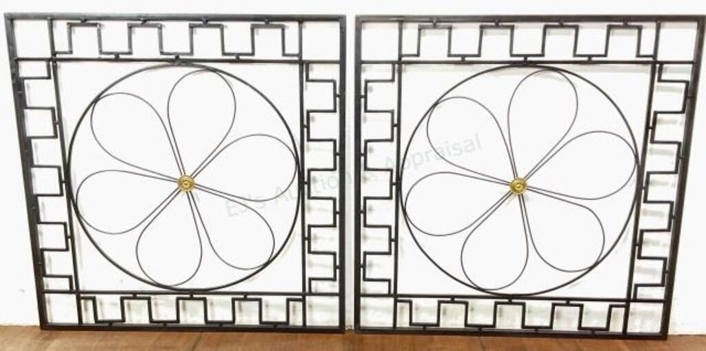 (2) Decorative Wrought Iron Wall Art