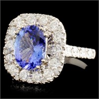 14K Gold Tanzanite 2.16ct & Diam Ring 1.71ctw