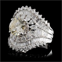 4.88ctw Diamond Ring - 18K White Gold