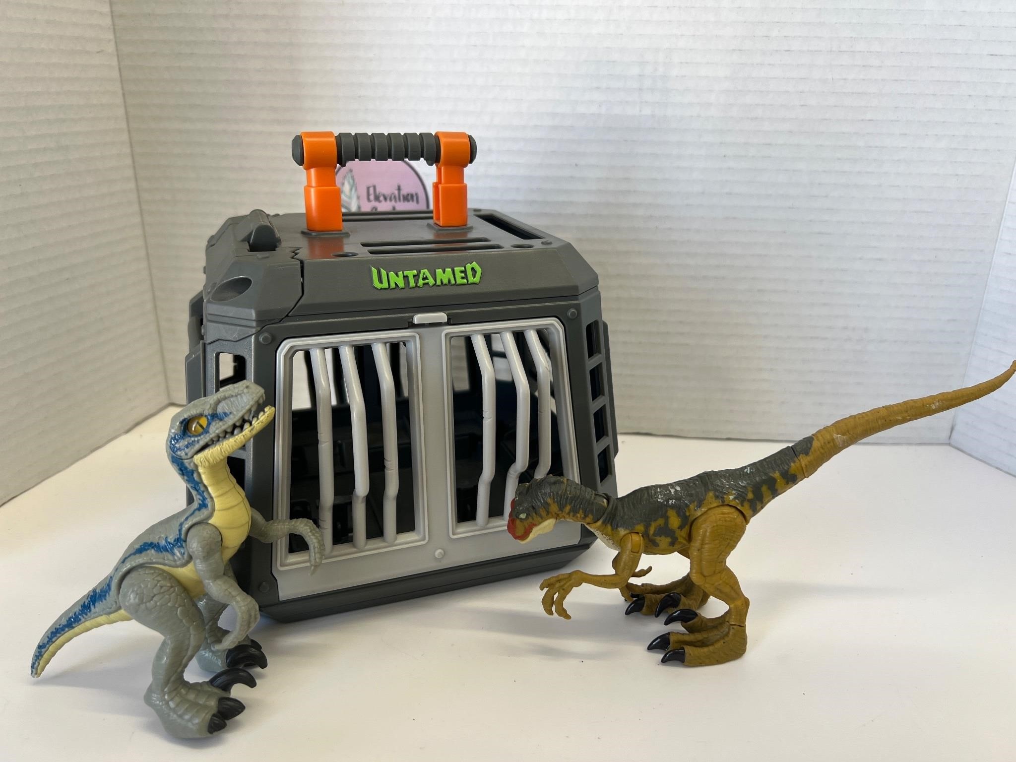 "Untamed" Dinosaur Cage w/Two Dinosaurs