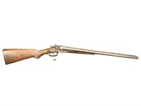 WILLIAM M MOORE RABBIT EAR DOUBLE BARRELL SHOTGUN