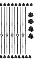 Iron Balusters 10 Pack Hollow Plain Bar Balusters