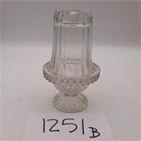 Clear Diamond Cut and Ribbed Fairy Lamp w/ Crack