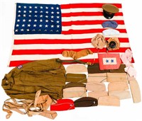 WWII - KOREAN WAR US HEADGEAR & UNIFORM ITEMS