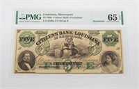 1860s CITIZENS BANK of LOUISIANA $5 - PMG 65 EPQ