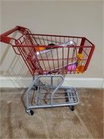 Kids shopping cart and contents