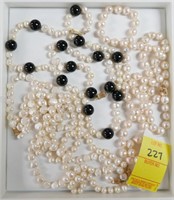 TRAY LOT OF PEARLS W/14K CLASP REAL