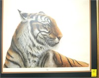 FRAMED PRINT TIGER BY FARNSWORTH