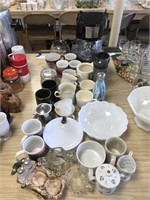 Assorted Coffee Mugs & Coffee Maker