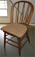 Antique Oak Bentwood Spindle Back Side Chair