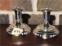 Pair of Gorham Silverplate Candle Holders