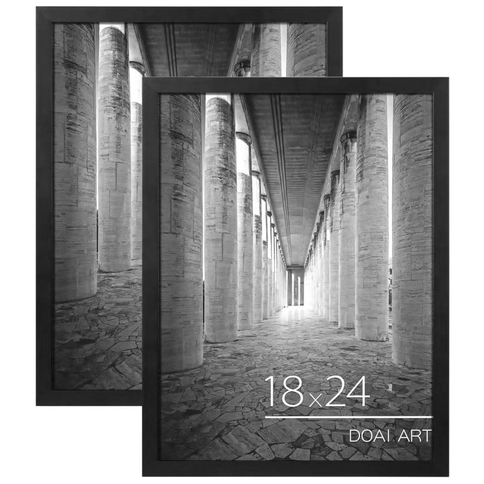 DOAI ART 18x24 Poster Frame 2 Pack, Black 18 x 24