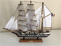 Vintage Wood Model Ship - Belem