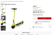 B3827  Hover-1 Alpha Electric Scooter - Yellow
