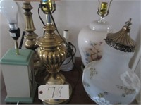 5 assorted lamps