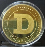 1 Dogecoin cryptocurrency coin