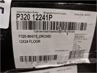 (2) Boxes of White Orchid Floor Tile