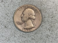 1936D Washington quarter