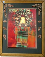 KACHINA DOLL PRINT - FRAMED AND MATTED