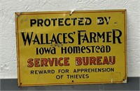 Wallace Farmer and Iowa Homestead tin sign