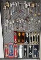 Large lot of collectors spoons, mostly Fur Rendezv
