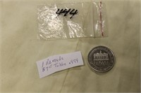 RAMADA CASINO $7 PLAYING TOKEN .999 SILVER