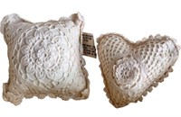 Vintage Hand Crocheted Small Pillows